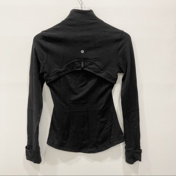Lululemon Black Define Jacket Lyon Size 4 Kate Middleton Athleisure - Picture 4 of 10